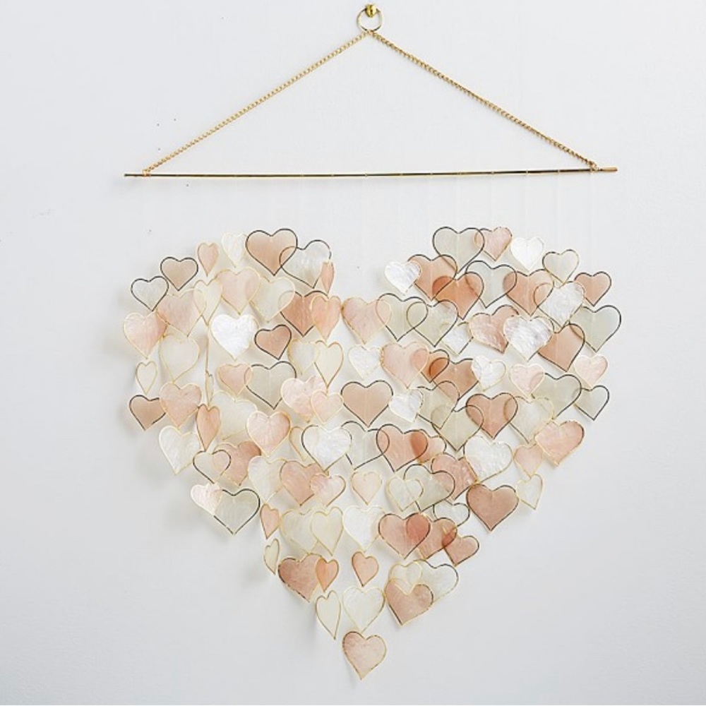 Capiz Heart Wall Hanging
